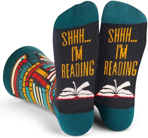 Lavley Book and Reading Socks - Cozy Funny Socks for Men and Wome...
