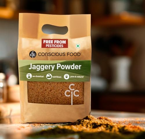 Image of Conscious Food Jaggery Powder, 1 kg | Pure, Natural & Chemical Free | Healthy Sugar Alternative | Gur, Gud Powder, Sharkara Bellam, Nattu Sakkarai, Vellam