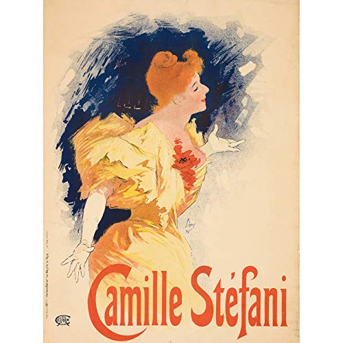 Cheret Singer Camille Stefani Nouveau Advert Art Print Canvas Premium Wall Decor Poster Mural