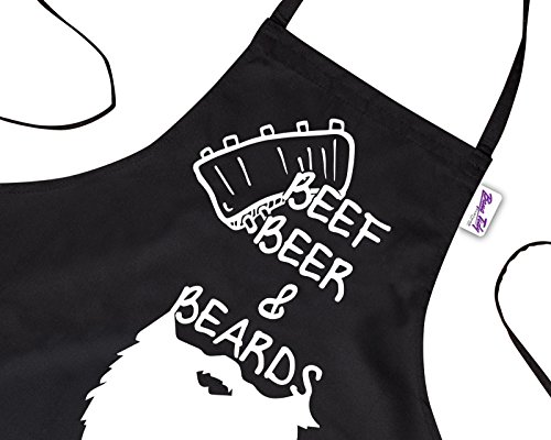 Bang Tidy Clothing Bbq Apron Funny Aprons For Men Beef Beers & Beards Barbecue Grill Kitchen Gift Ideas #TOP1