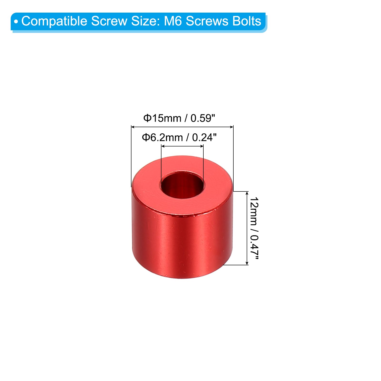 PATIKIL M6 Aluminum Spacers - Image 2