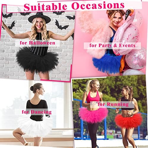 Tutus for Women 5 Layered Adult Tutu Skirts for Women Halloween Tutu for Womens 80s Costume Womens Fully Skirt Tulle Skirt - Image 3