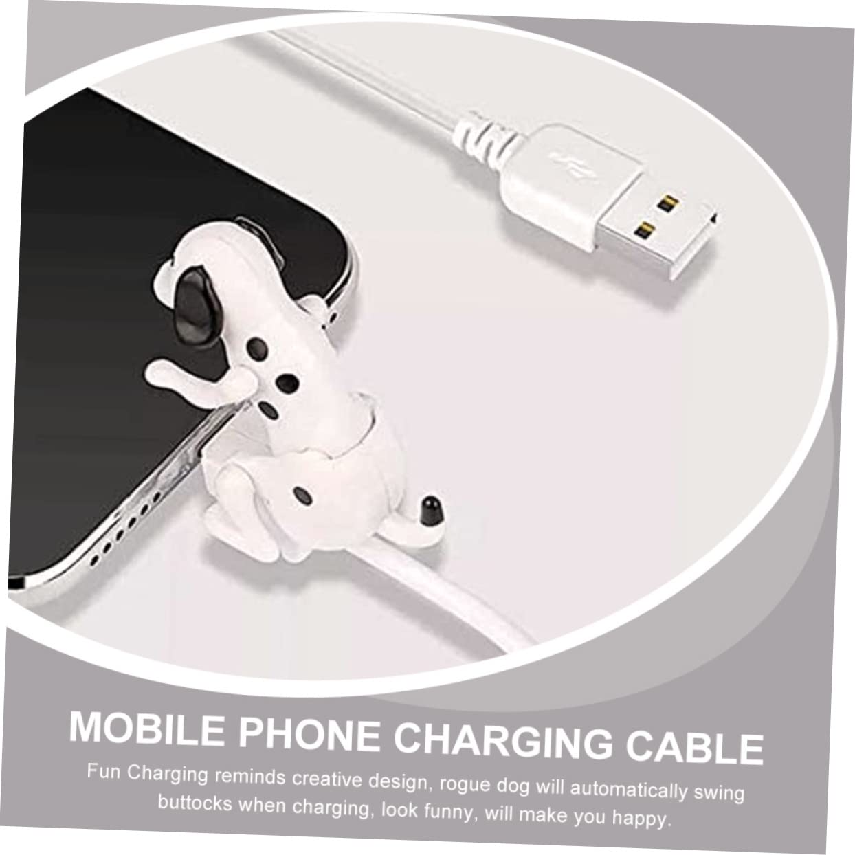 jojofuny 5pezzi Cavo Di Ricarica Usb Creativo Forma Di Cane Cavo Di Ricarica Tipo-c Resistente Design Divertente Compatibile Con Smartphone e Dispositivi Mobili Facile Da Trasportare e