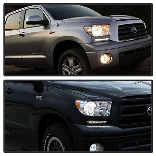 AKKON - For 07-13 Tundra 08-13 Sequoia Pickup Truck Silver LED Bumper DRL Fog Light Lamp Replacement