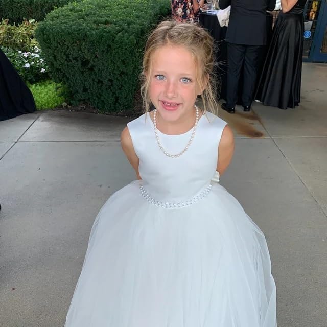 Layers Tulle Flower Girl Dresses for Wedding Satin Pageant Dress Ball Gown Princess Kids Party Dress2