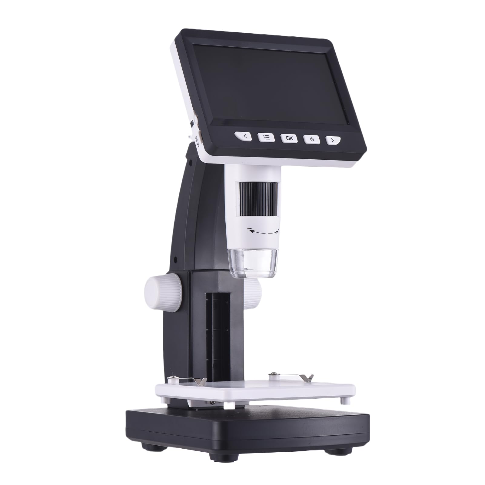 Garosa 4,3-Zoll-Digitalmikroskop, HD-IPS-Bildschirm mit 50-1000-facher Vergrößerung für die Leiterplatten- und Tierbeobachtung (306-B)