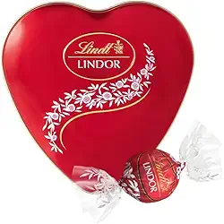 Bombom de Chocolate Suiço Lindt Lindor, 1 Lata Coração 50g
