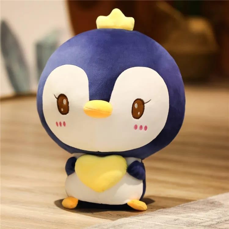 Image of Heart Penguin Stuffed Animals Plush, Cute Plushies for Animal Themed Parties Teacher Student Award, Animal Toys for Baby, Boy, Girls,Bed 28 cm