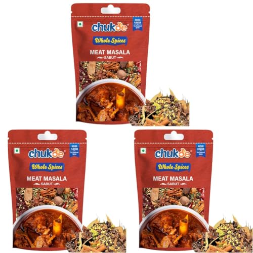 Image of Chukde - Meat Whole | Sabut Masala | Spices Blend for Authentic Indian Curries | Ideal for Lamb, Goat, and Mutton Dishes | Laboratory Tested and Hygienically Packed | 50 Gm (Pack of 6)