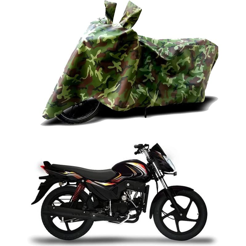 Image of 100% Water Resistant Full Bike Scooty Two Wheeler Body Cover Compatible for Mahindra Pantero /UV-Rays /Heat Protection /Birds Dropping /Scratchproof /Dust Proof /Waterproof /All Varient[Green MJ]