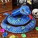 MGZTTHW Snake Plush, Stuffed Snake Animal, 27 in Small Toy Snakes for Kids, Giant Stuffed Animals, Lifelike Plush Snake for Birthday Present Party Prank Prop (Blue)