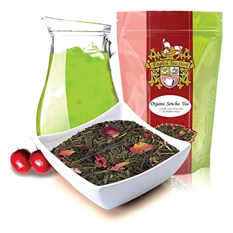 English Tea Store Loose Leaf Organic Sencha Kyoto Cherry Rose Festival Green Tea Patches Cover