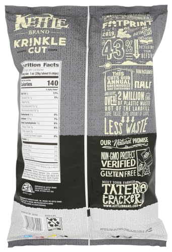 Image of Kettle Foods Krinkle Cut Potato Chips Salt and Fresh Ground Pepper -- 13 oz - 2 pc
