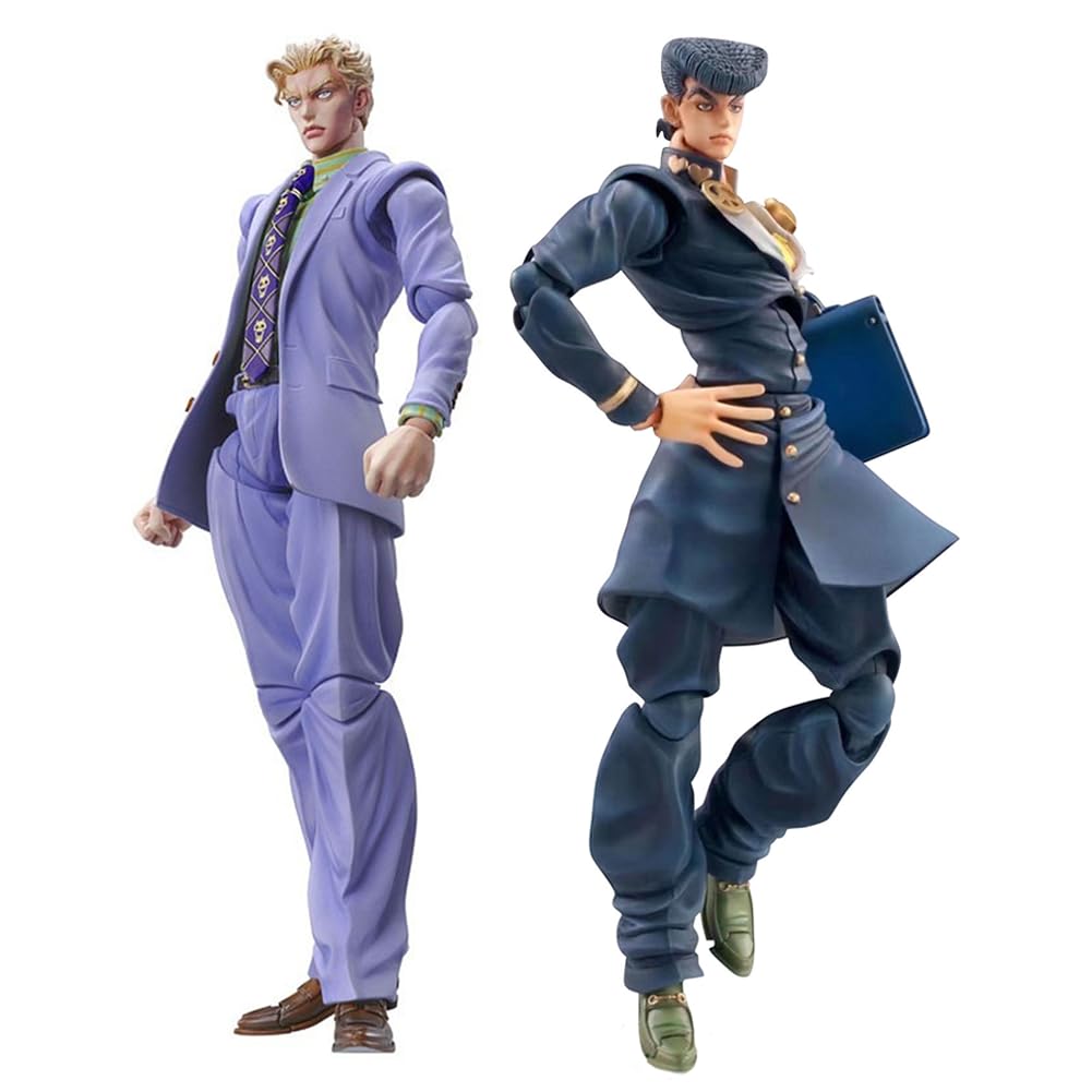 Jilijia JoJo's Super Action Figure Kira Yoshikage/Higashikata Josuke Movable Model with Accessories PVC Anime Statue Collection Gifts 16CM
