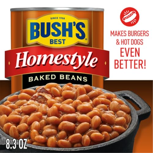 Image of Bush's Best Baked Beans for BBQ, Pantry Staple, Ready-to-Serve - Country Style, Original & Homestyle, 8.3 oz Each (Variety Pack)