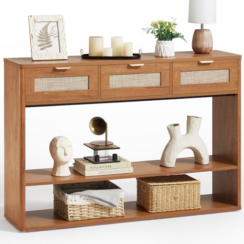 LEYAOYAO 48″ Boho Rattan Console T…