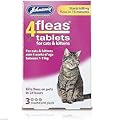 JOHNSON'S 4 fleas 4 Flea Tablets Cat Kitten also available Flea Combs (3 Treatment)