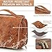 Elviros Hanging Toiletry Bag for Men Travel Essentials 3-in-1 Large Waterproof Dopp Kit PU Leather Shaving Bag with Separate Compartments for Grooming and Toiletries Mens Gift