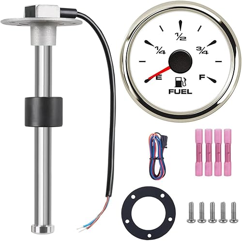 Miniatura 43 de Fuel Sender Marine - Unidad de envío de tanque de combustible de 17 pulgadas (16.929 in), flotador de acero inoxidable, nivel de combustible, unidad