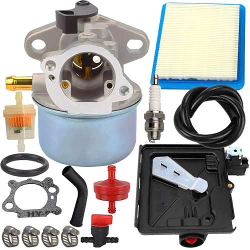 BenTsD Compatible avec le carburateur 799868 pour Briggs & Stratton 497586 498254 790821 498255 799868 498170 497410 + 491588s Filtre à air + Bougie d'allumage