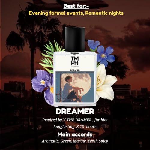 Image of TMPerfumehouse Dreamer EDP for Men | Aromatic, Citrusy & Long Lasting Perfume Spray | Aromatic, Iris & Powdery Fragrance | Luxury Gift for Him | TMPH | 50ml
