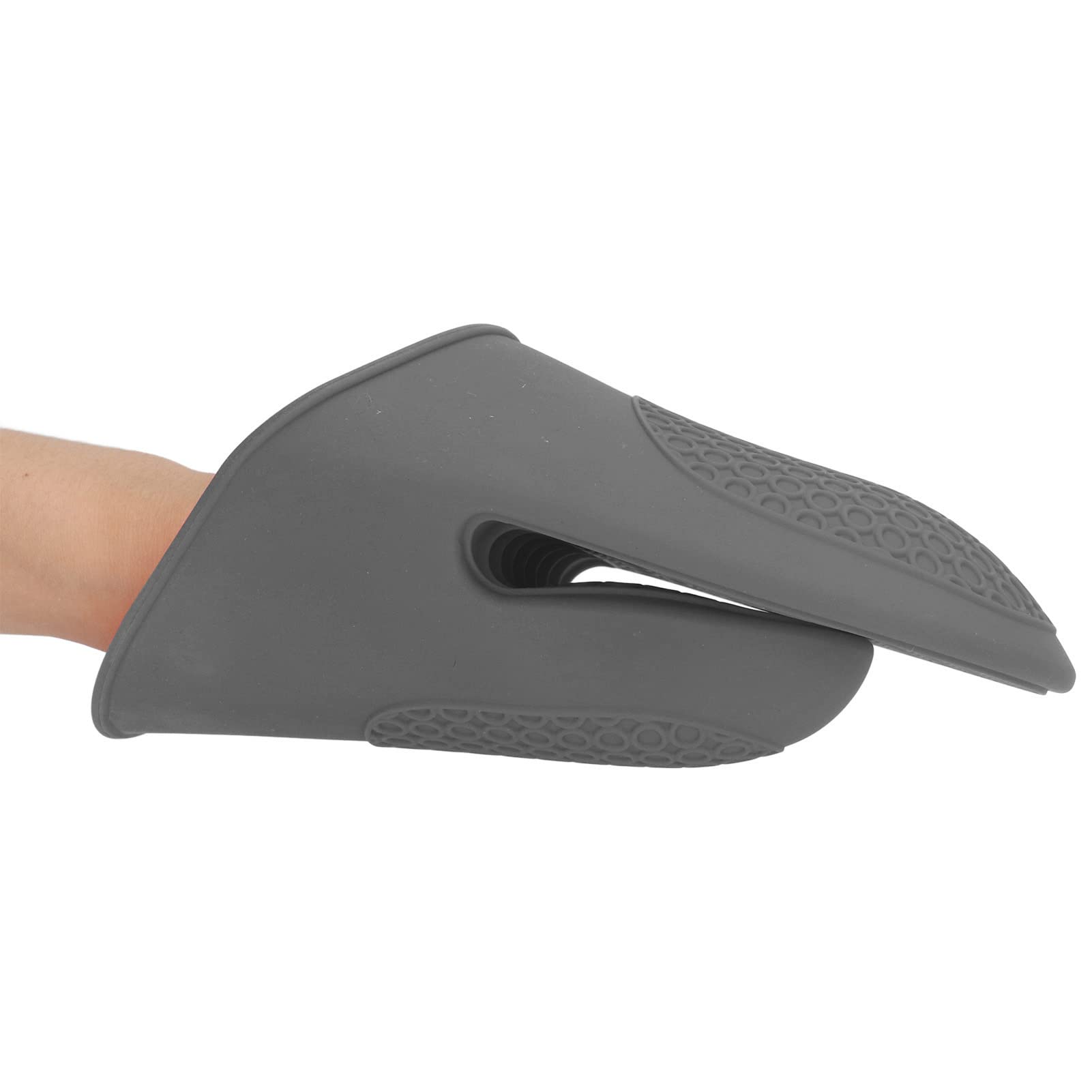 Jeanoko 2pcs Oven Mitts Mini Silicone Thickened Cooking Pinch Mitts Durable Oven Gloves for Kitchen(Grey)