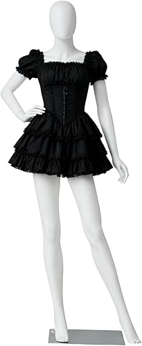 Maniquí femenino de 70" para exhibición de vestidos - Maniquí de torso realista de cuerpo completo para tiendas minoristas de ropa, Halloween,