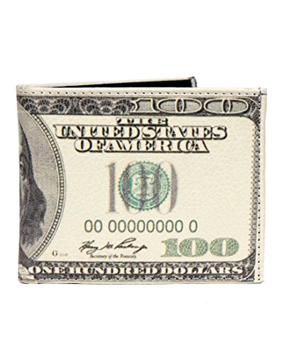 Mens USA Old $100 Dollar Bill Wallet Credit Card Holder and ID Display