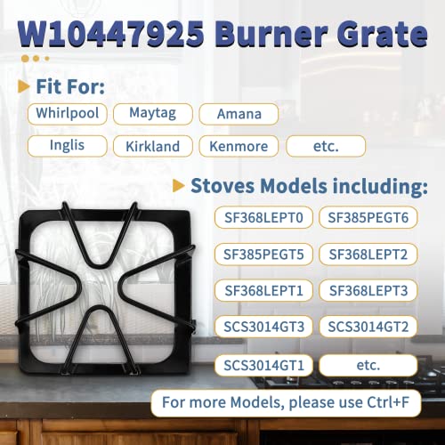 W10447925 Gas Stove Grates for whirlpool Burner Grate Replacement, Gas