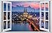 Produktbild DesFoli Köln Dom City 3D Look Wandtattoo 70 x 115 cm Wanddurchbruch Wandbild Sticker Aufkleber F039