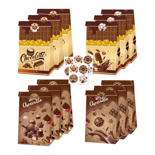 Sacs de fête au chocolat et autocollants de décoration pour pochette surprise et buffet