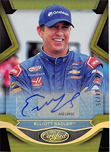 Elliott Sadler autographed trading card (NASCAR Driver, Auto Racing) 2016 Panini Certified #ES LE 4/25 - Autographed NASCAR Cards