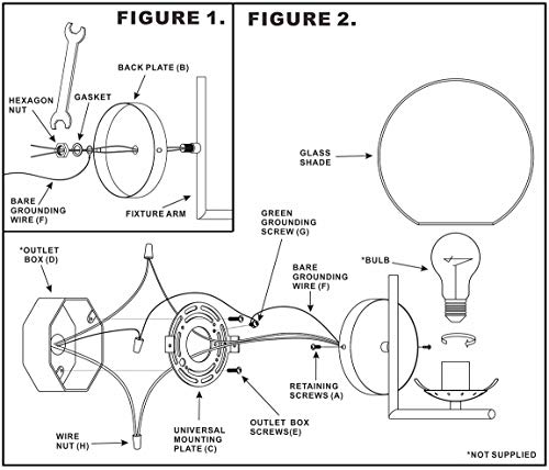 Jagez Wall Sconce Lighting, White Glass Globe, Gold Wall Lamp, Mid-Century Modern Style, Light Fixture For Bedroom, Living Room, Bathroom, Hallway, Entryway #TOP5