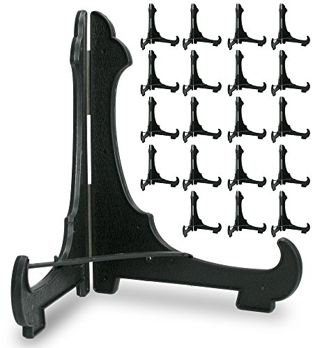 Black Plastic Folding Easels - Each with Locking Bar to Adjust The Width - Display and Crafting - Set of 20-7