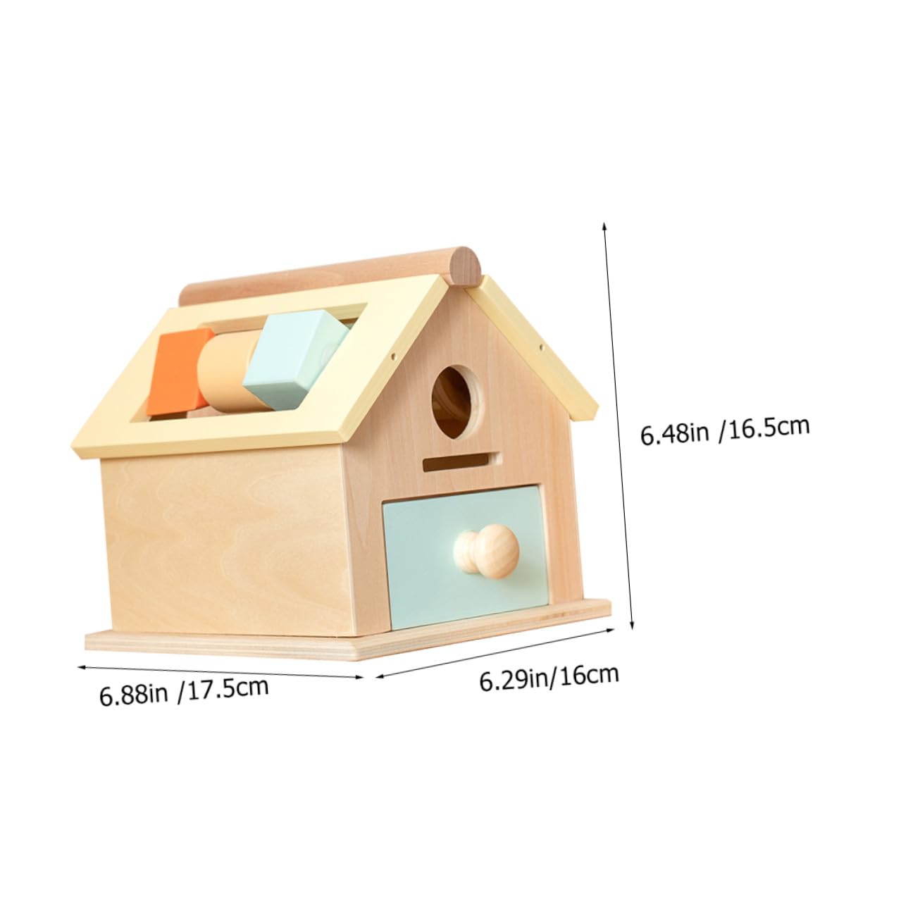 Juguete Educativo Temprano de Madera para Pequeños 1-3 Años Caja Multifuncional de Bolas y Hucha Juego Montessori para Desarrollo Sensorial y Motricidad Fina
