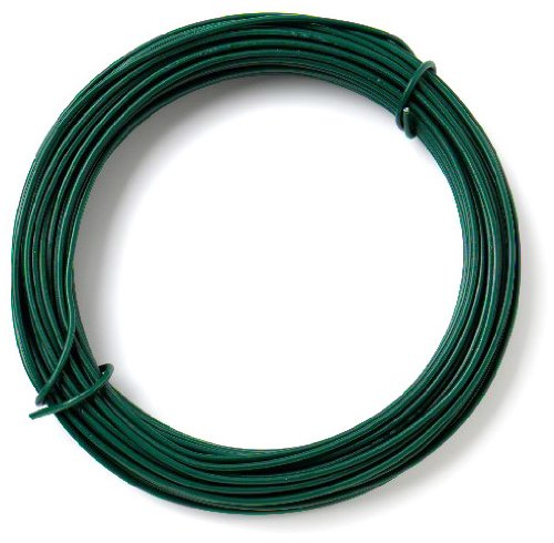 Merriway® BH00134 Plastic Coated Garden Wire, 1.2 mm x 0.75 (30 meters) - Green