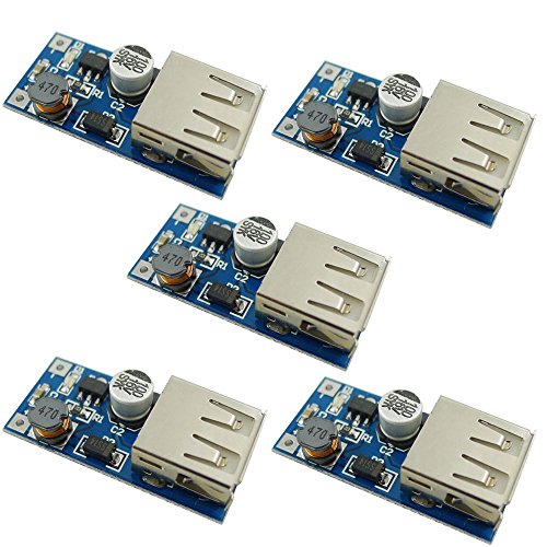 Aihasd 5PCS 0,9V-5V a 5V DC-DC Convertidor de Voltaje USB Boost Step-up de presión Módulo de alimentación Cover