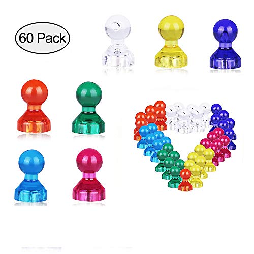 Push Pin Imanes?LZHOO 60pcs imanes colores/fuerte magnético chinchetas/Perfecto Imanes Para Nevera, Pizarra, Mapa y Calendario