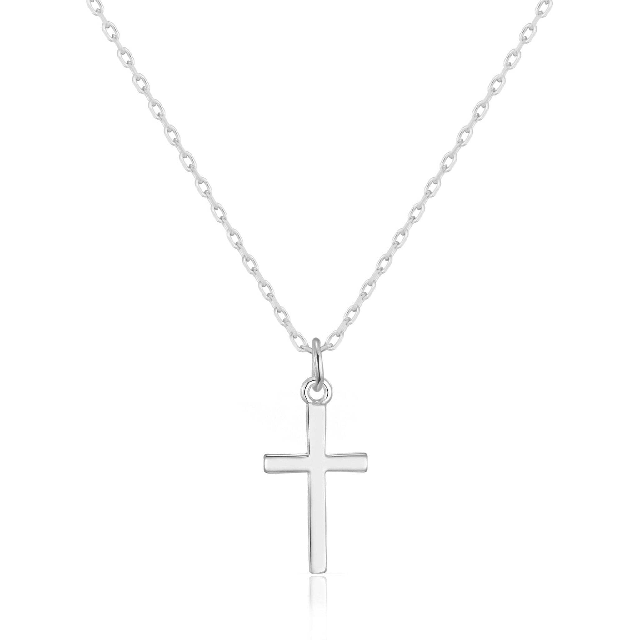 Philip Jones Silver Plated Cross Necklace