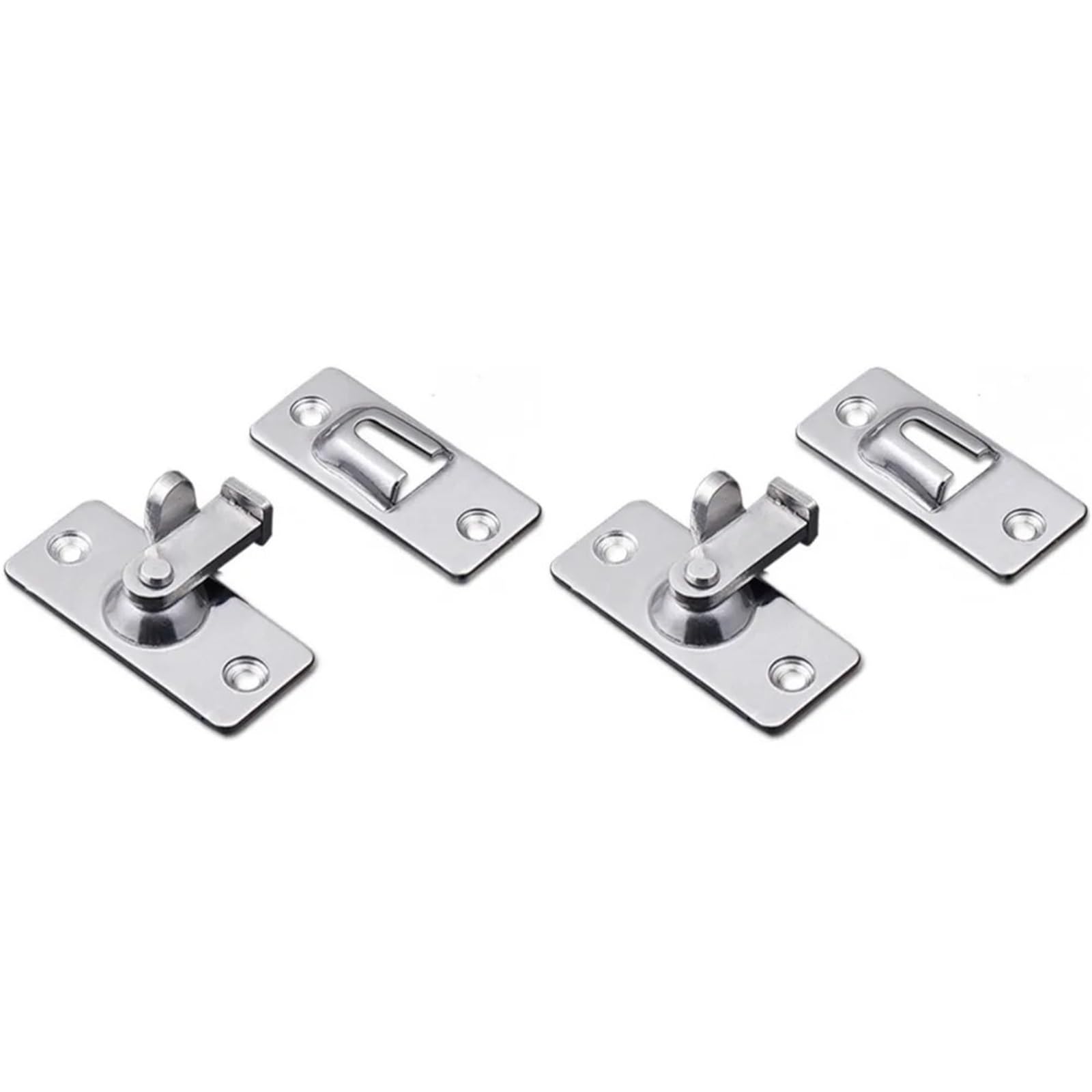 BPABDEITR Steel 90 Degree Door Lock Latch for Barn Cabinet 2/4/10 Pcs