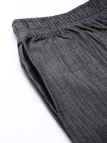 Image of MINELLI Women Solid Cigar Pants, Cotton Lycra Slub Fabric, Elasticated Waistband, Pull On Style, Regular Fit Bottom Wear for Western and Ethnic Wear