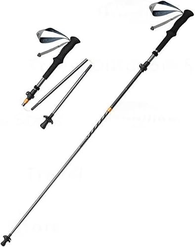Naturehike UL 3K - Bastón de senderismo de fibra de carbono 7075 de aluminio ajustable plegable de 3 secciones ultraligero con empuñaduras de espuma