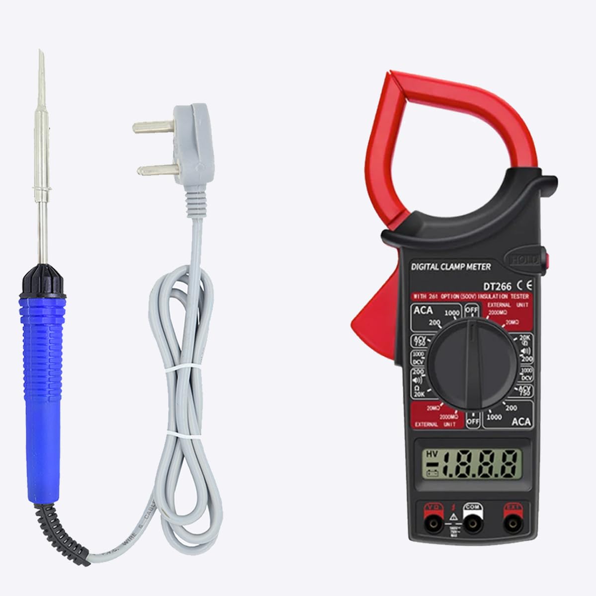 Hillgrove HGCM1410M1 2in1 Digital Volt Clamp Meter Multimeter AC DC Auto Range Continuity Digital Tester Kit Meter