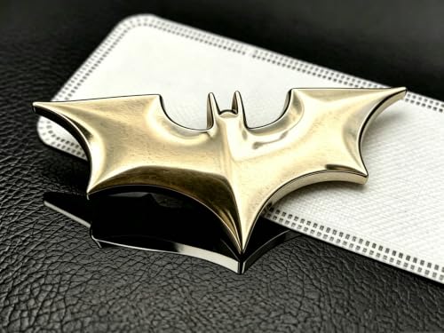 Image of 3D Spider Chrome Emblems Badges Sticker Car Vehicle, Truck, Motorcycle, RV, Scooter, SUV, Door, Window, Room, Wall and More Decoration (Bronze Batshape)