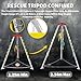 Emergency Rescue Tripod Kit - 1800lbs Adjustable Winch, Aluminum Equipment for Confined Space Access, Sewer & Underground Pipe Rescue, Industrial Safety Solution