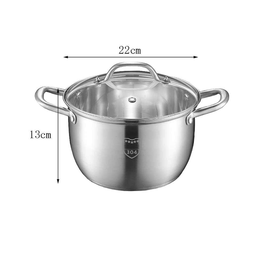 304 nieprzywierający garnek do gotowania ze stali nierdzewnej gruby domowy kuchnia naczynia kuchenne kuchenka gazowa o wymiarach 22 cm x 13 cm i wszechstronny do codziennego użytku