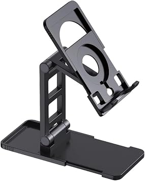 Coverzone Professional Angle Adjustable Business Model Class A Material Swivel Smartphone Stand Desktop Stand Foldable Cell Phone Phone Holder TC06
