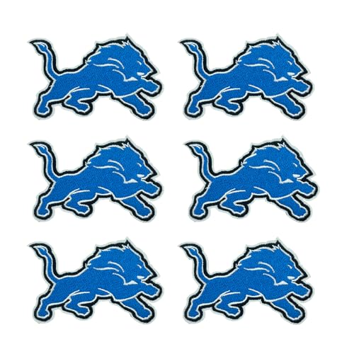 6 Pcs Sports Styles Embroidered Patches for Lions Sew On/Iron On Patch Applique for Clothes Dress Hat Jeans DIY Accessories (SPORTS04)