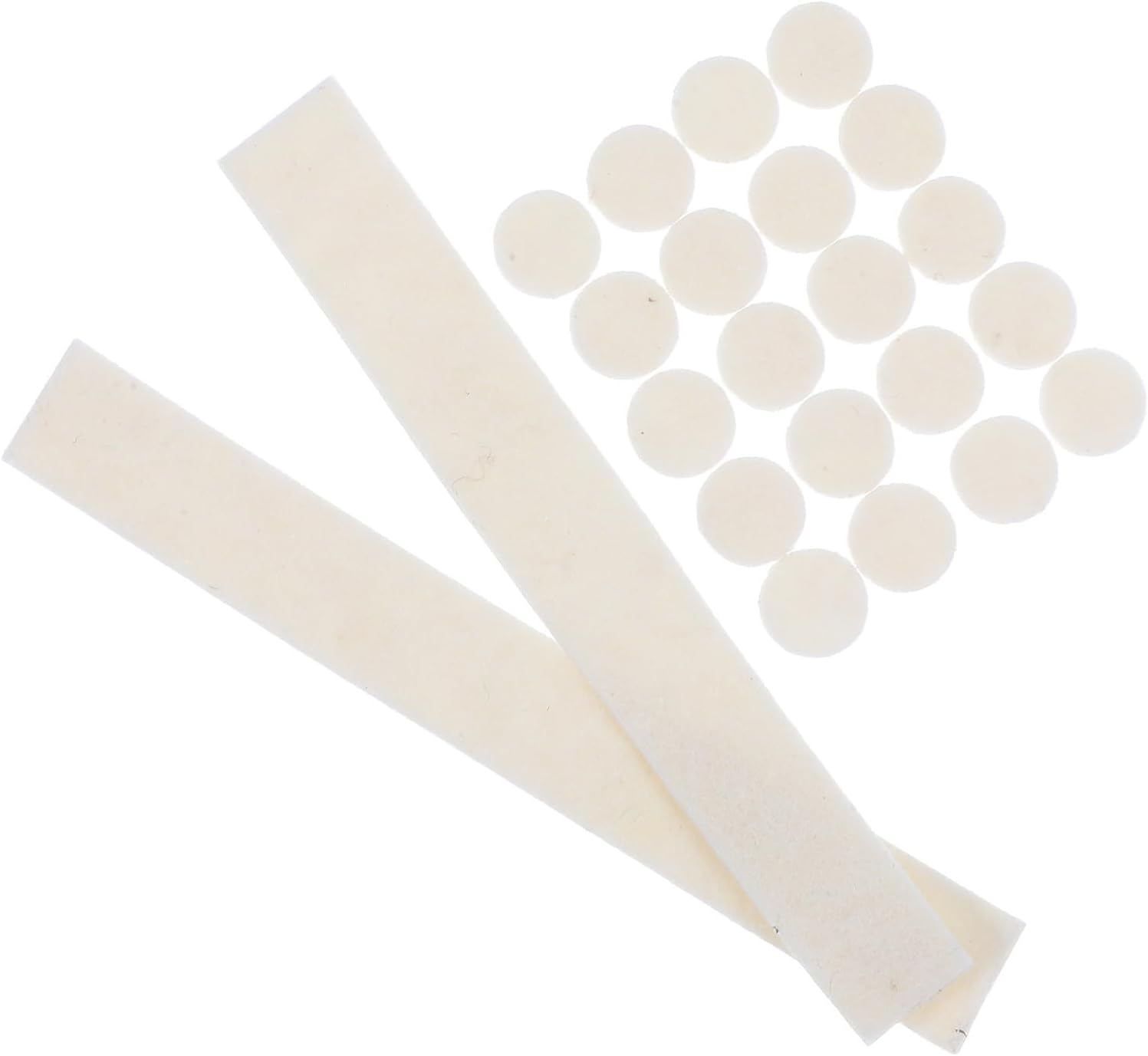 22pcs Beige Felt Saxophone Clarinet Key Pads and Mouthpiece Cushions for Noise Reduction and Soundproofing, round Self-adhesive Patches for Wind Instrument Players and Musicians
