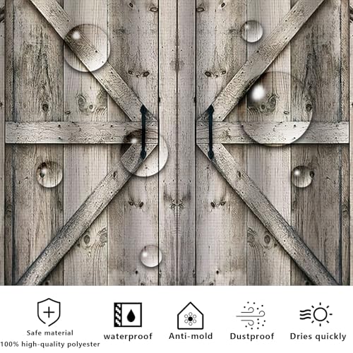 FAIRYGATE Extra Wide Shower Curtain Garden Shower Curtains Outdoor Waterproof Design and Polyester Quick-Drying Bathroom 180×180CM and Washable with 12 Hooks B8317 - Image 5